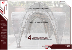 4 MUESTRA ACAD&Eacute;MICA DEPARTAMENTO DE TECNOLOG&Iacute;A DE LA CONSTRUCCI&Oacute;N